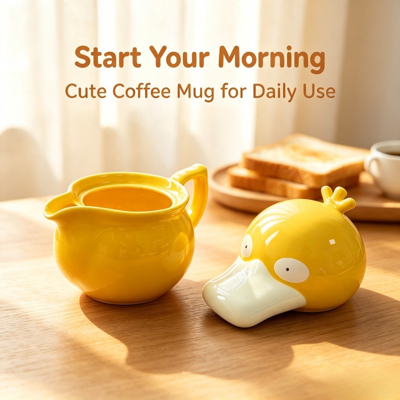 Creative Psyduck House Ceramic - Anime Merchandise Mugs ulasan dan harga